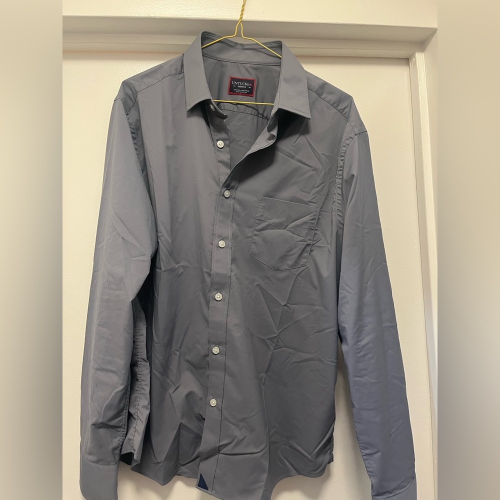 Untuckit performance long sleeve button up shirt